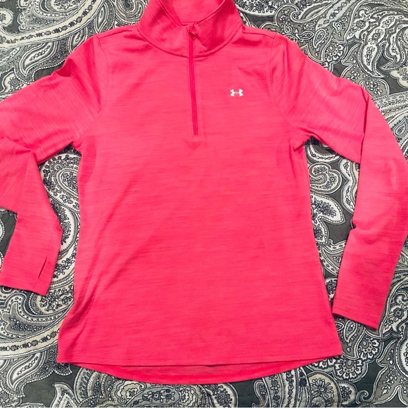 Under Armour Tops - Under Armour Power in Pink Loose Fit Heat Gear Half Zip Top
Bright Pink